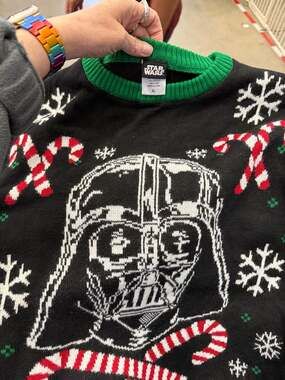 Star Wars Darth Vader Ugly Christmas Sweater with Candy Canes